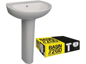 //2Go 573x460mm 2TH Basin & Full Pedestal